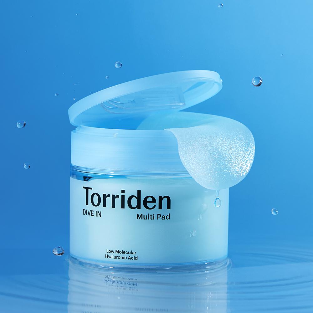 Torriden Dive-In Low Molecular Hyaluronic Acid Toner Pad 80 pads, Korean