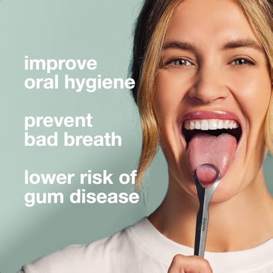 

Скребок для языка для взрослых и профессиональный скребок для языка из 100% медицинского класса нержавеющей стали, сделано в США United States