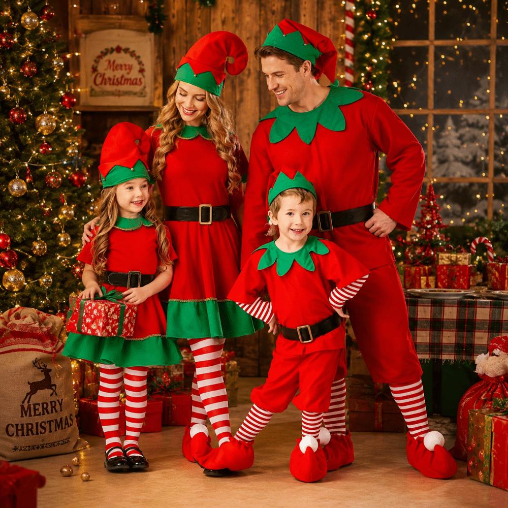 Girl Fancy Dress Family Matching Outfits New Year Performance Clothing Kid Adult