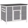 Duck Coop, Weatherproof Wooden Duck House with Removable Floor, Sliding Window, Hinged, Asphalt Roof, 93 X 70 X 72 Cm, Grey