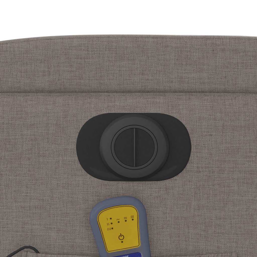 Electric Massage Recliner with Rising Function Taupe Fabric