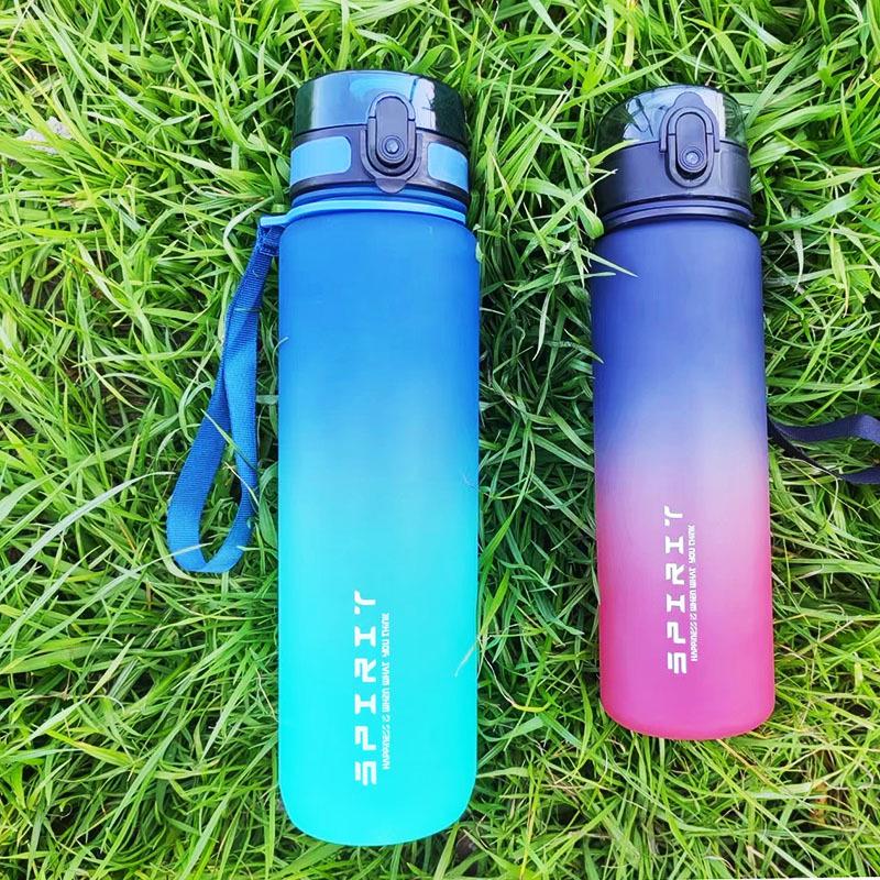 Gradient Color Sports Water Bottle - Large Capacity, Portable for Fitness and Outdoors