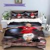 Manchester United Soccer Player Action Bedding Set, Football Match Shot Duvet Cover, 3Pcs Bed Set with 2 Pillowcases for Bedroom Decor, No Comforter