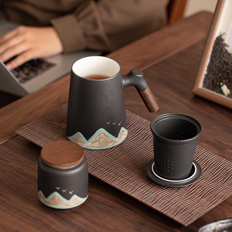 National Tide Creative Tea Set: Separable Office Mug and Kung Fu Set, Logo Customizable