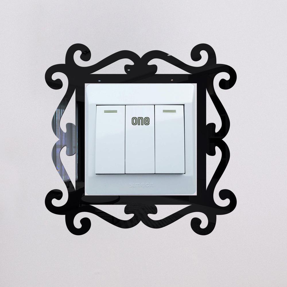 Acrylspiegel Quadrat Schalteraufkleber: Reflektierende Wanddekoration für Wohnzimmer & Schlafzimmer