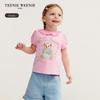 Kids Girl's Sweet Lace Collar T-Shirt