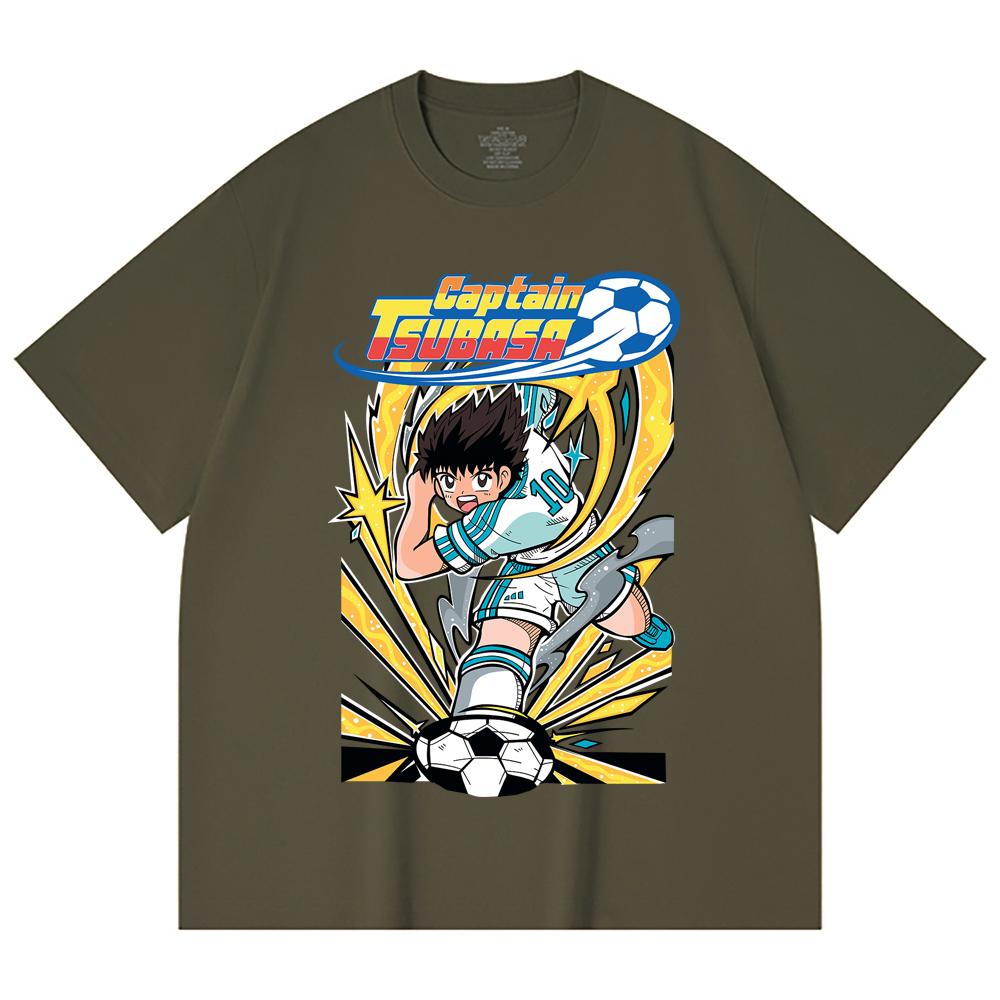 230 Gsm 100% Cotton Captain Tsubasa V1 Print Unisex Heavy Cotton T Shirt