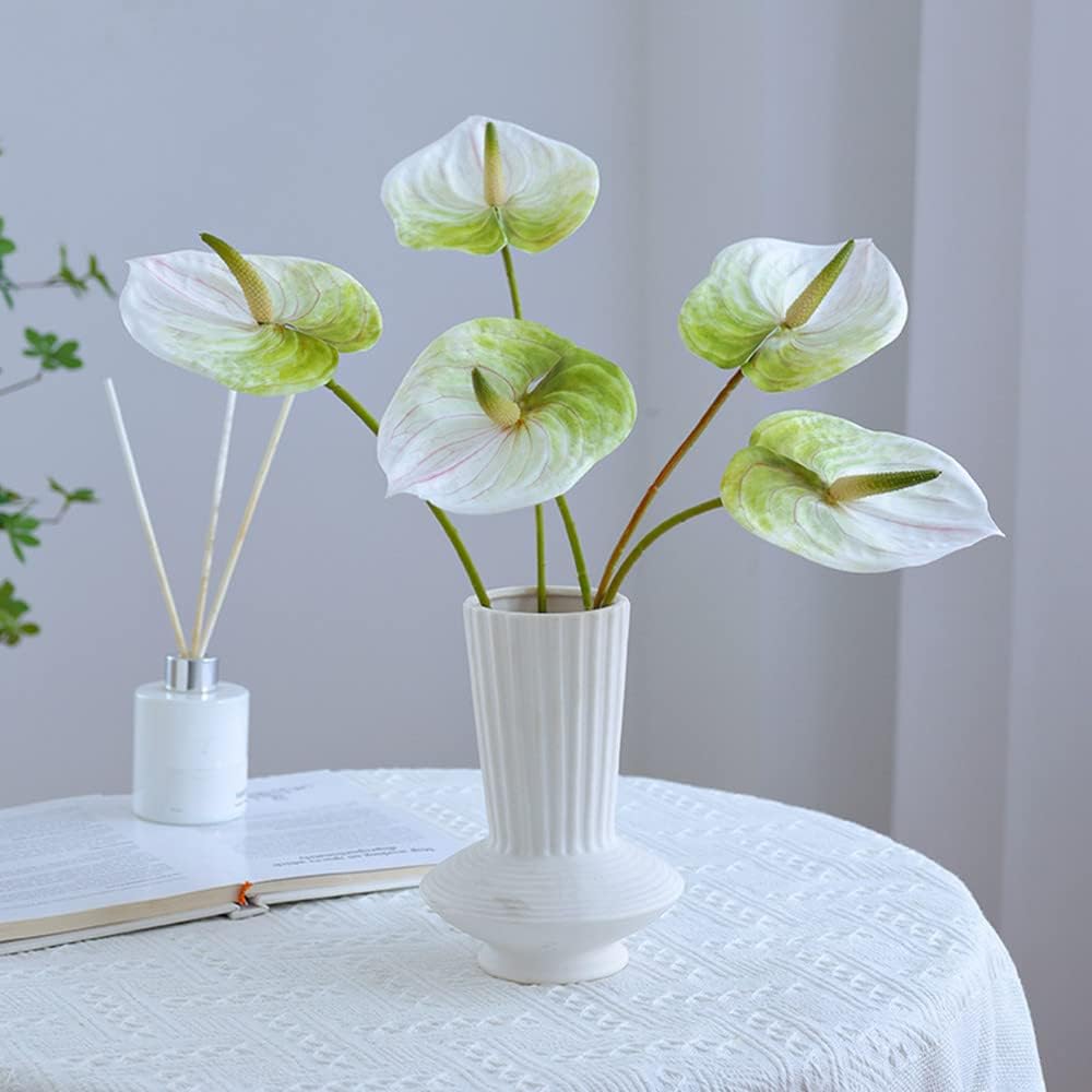 3D Printing Latex Artificial Anthurium Lily Flowers Permanent Flower Fake Flowers for Home Decoration Wedding Bridal Bouquet