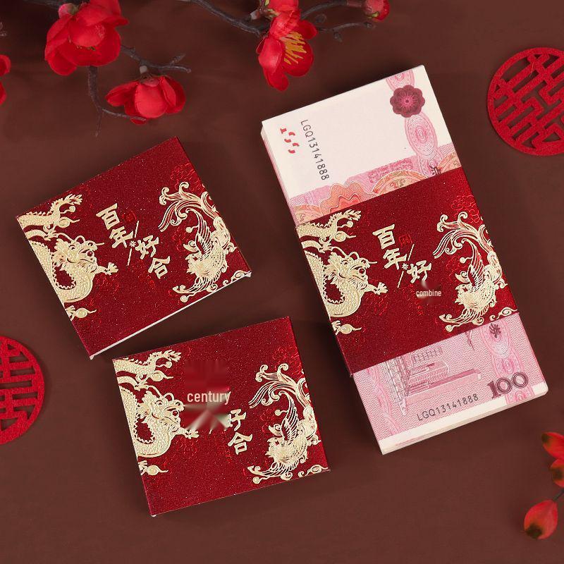 Buste Regalo Matrimonio Fidanzamento 2025 con Sigillo Doppia Felicità - Buste Rosse Regalo di Fidanzamento