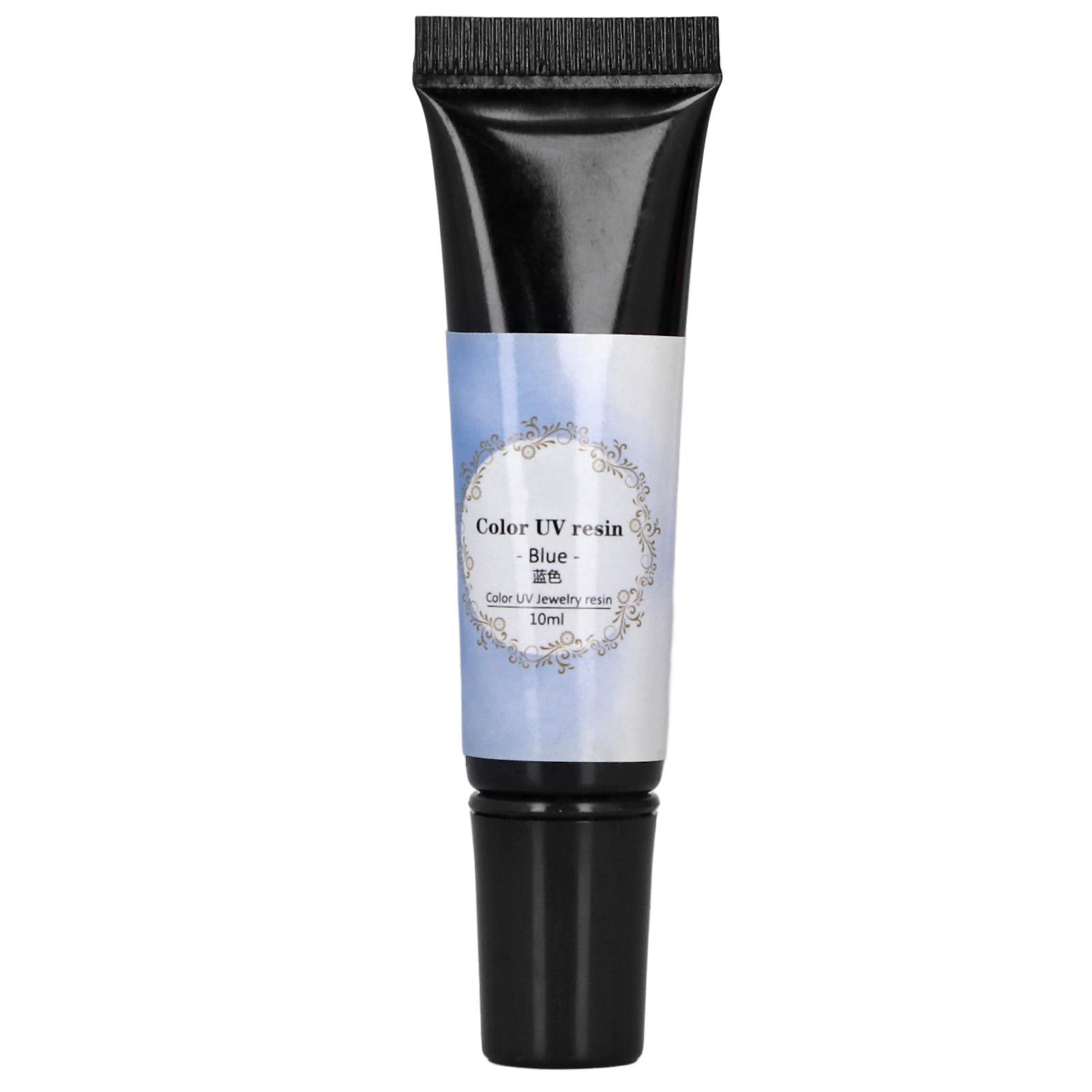Цветная УФ-смола УФ-быстрого отверждения Легко выдавливается DIY Рукоделие УФ-смола Легкий УФ-клей для браслетов, ожерелий, колец Blue