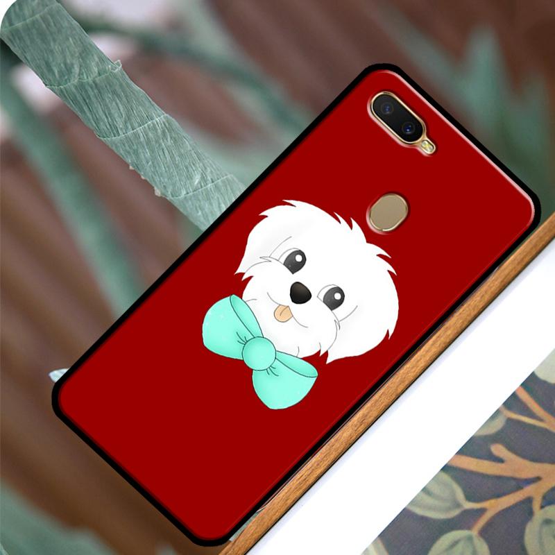 

Чехол с мальтийской собакой для OPPO A83 A91 A93 A1K A15 A3S A54 A74 A94 A5 A9 A31 A53 A52 A72 A53S, задняя крышка OPPO A3S