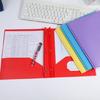 Letter Size File Organiser with 2 Pockets and 3 Prong Document Organiser with 3-Prong and Two Pockets for School Office