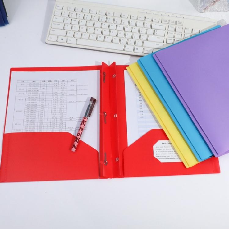 Letter Size File Organiser with 2 Pockets and 3 Prong Document Organiser with 3-Prong and Two Pockets for School Office