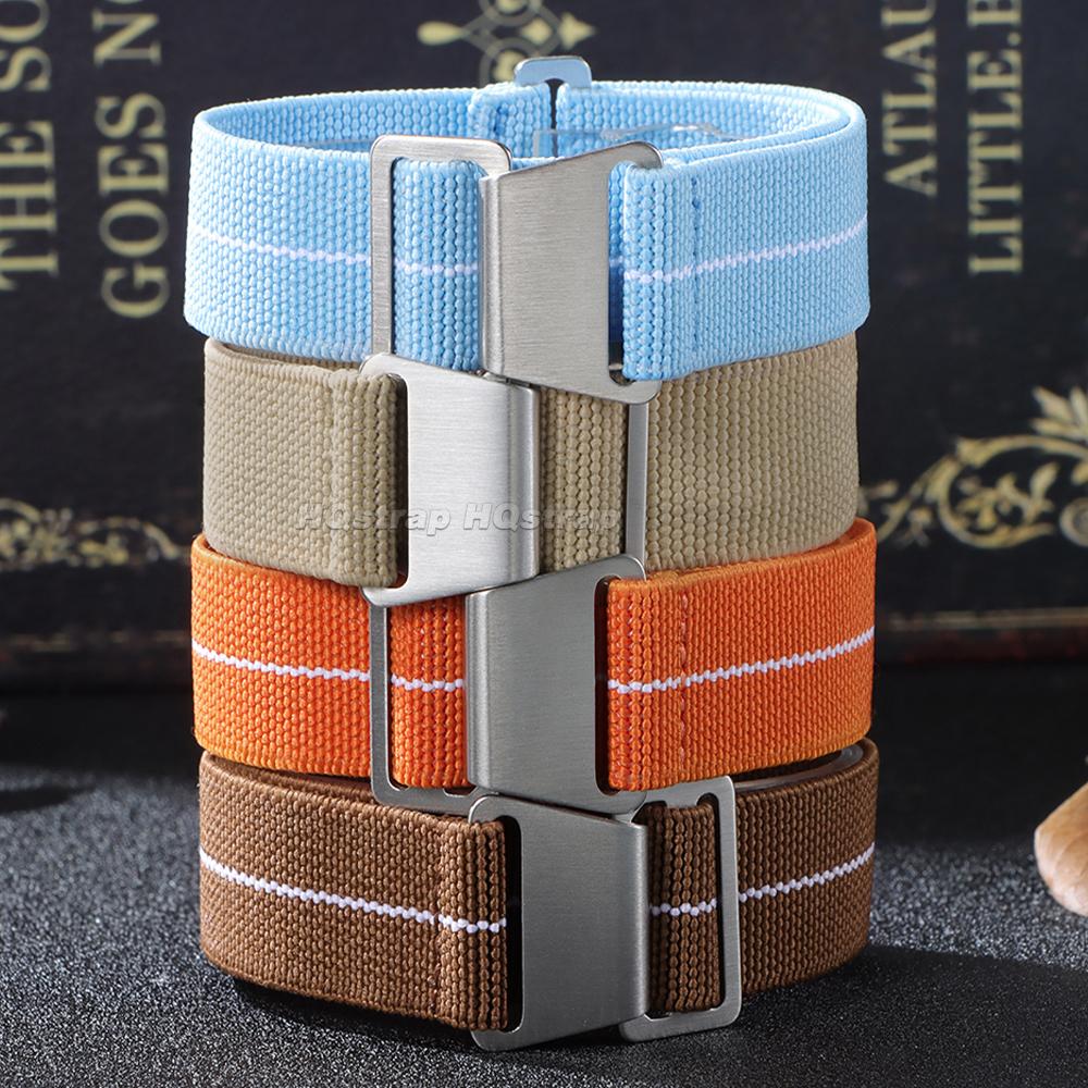 18mm 20mm 22mm Französische Truppen Fallschirm Elastisches Nylon Uhrenarmband Smartwatch Armband Männer Frauen Sportarmband Universelles Armband