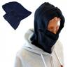 Scarvel Hat Scarf Fleece Balaclava Navy Blue