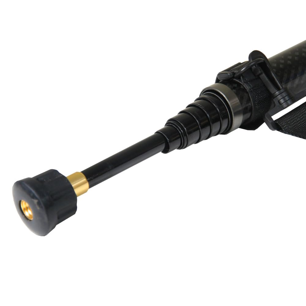 Ori-larcal Carbon Landing Shaft, Small Jointed Fishing Rod, LARCAL SHAFT, 3.5m/4m/4.5m/5m/5.5m/6m (Black, 3.5m)