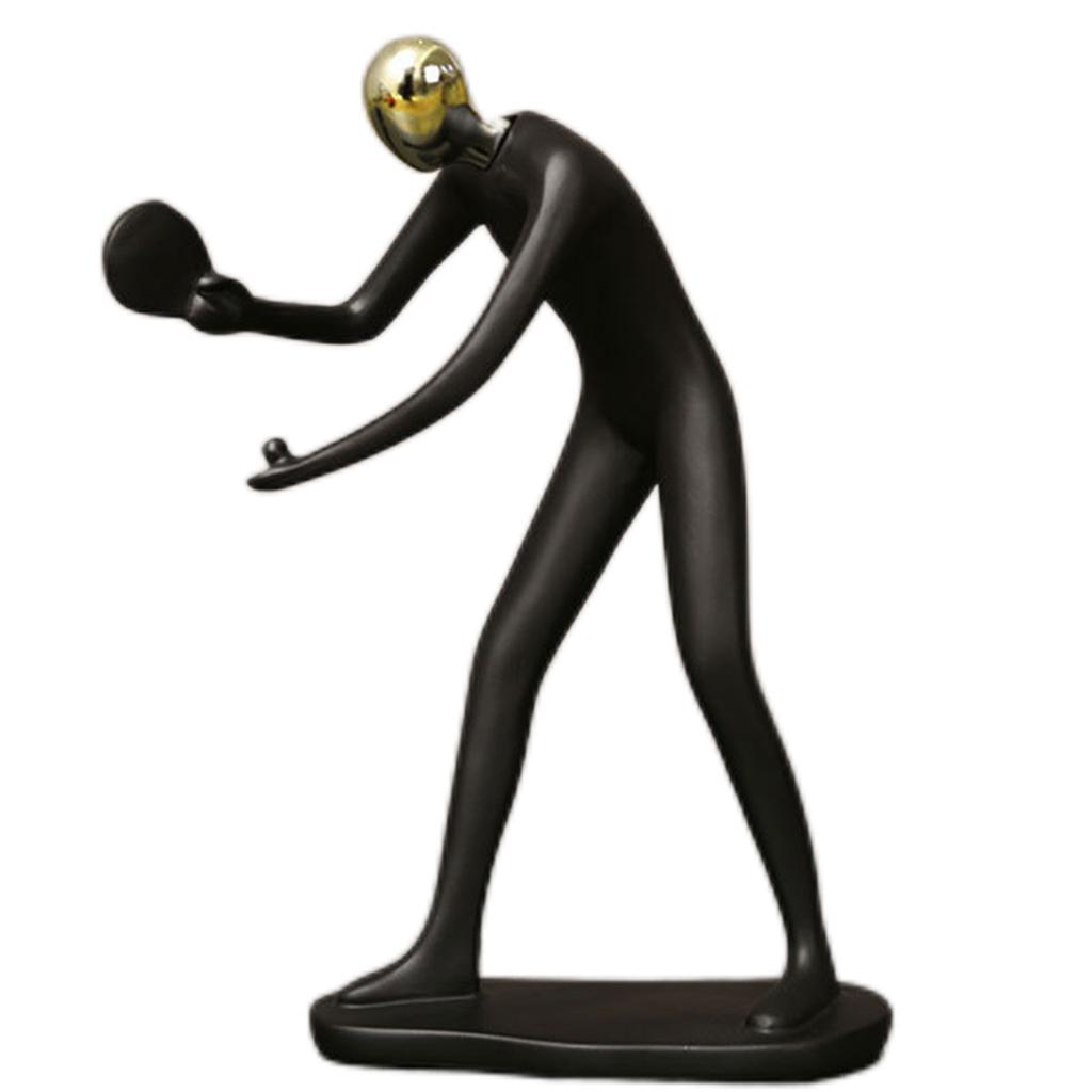 Modern Abstract Craft Resin Athlete Statue Sport Figure Figurine Elegant Sport Theme Sculpture Office Home Living Room Decor