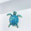 Pinkdudu Fashion Creative Turtle Animal Brooch Personality Exaggerated Zircon Enamel Brooch for Women Jewelry PD1567