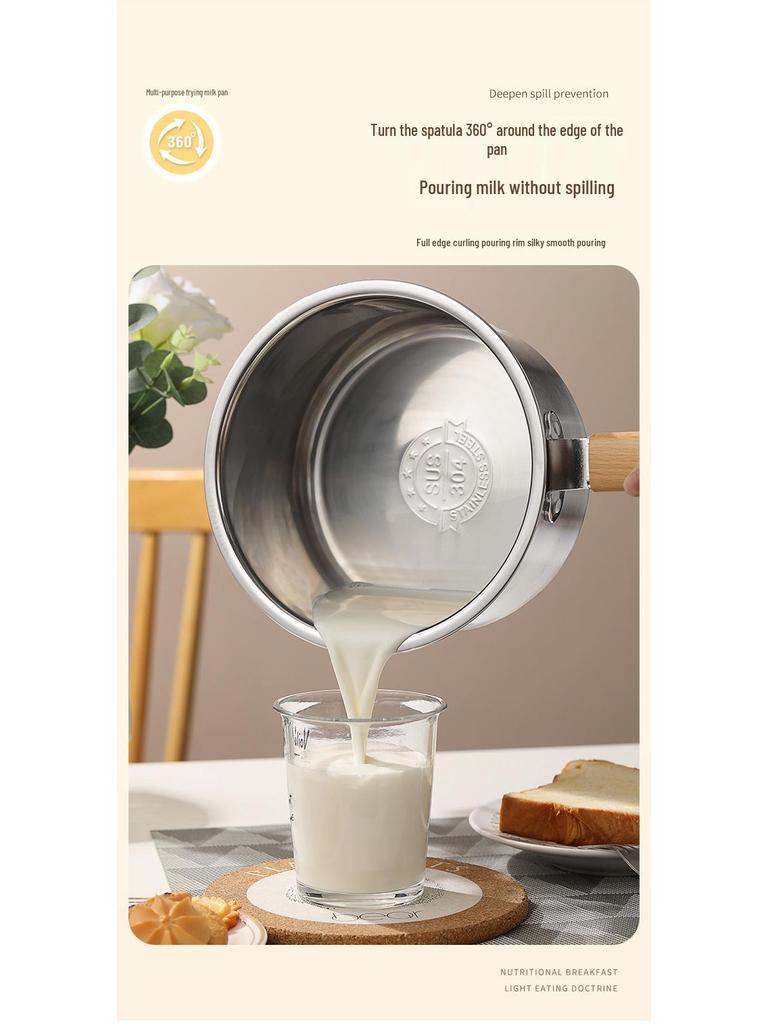 Multifunctional Mini Deep Fryer & Milk Pot with Frying Basket