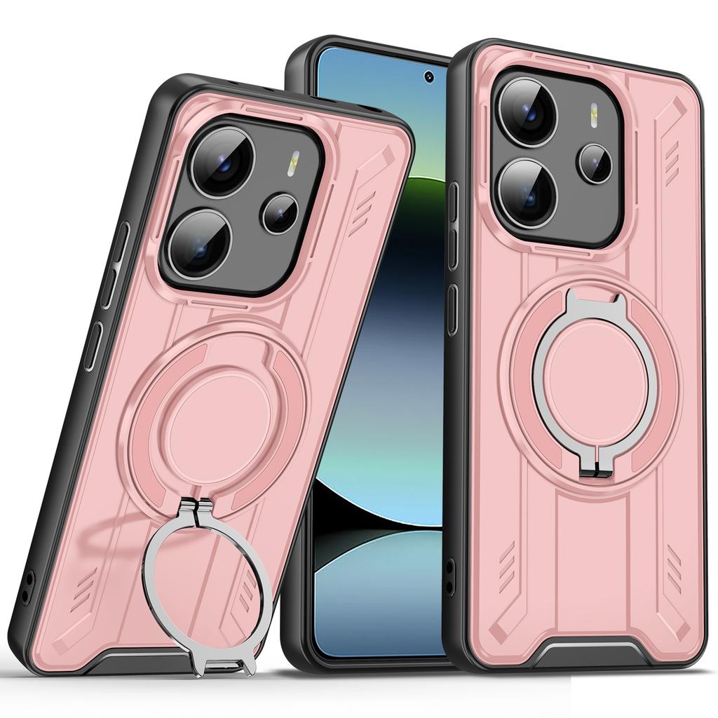Lämpligt För Redmi Note 14 Pro Plus Telefonfodral För Redmi Note 13 Pro 4G Med 360 ° Hållare Bil Magnetiskt Telefonfodral