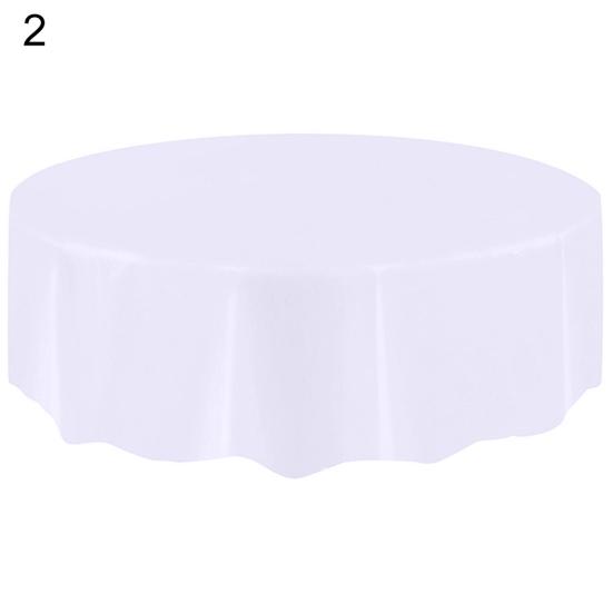 Plastic Waterproof Large Wedding Party Disposable Circular Table Cloth Cover