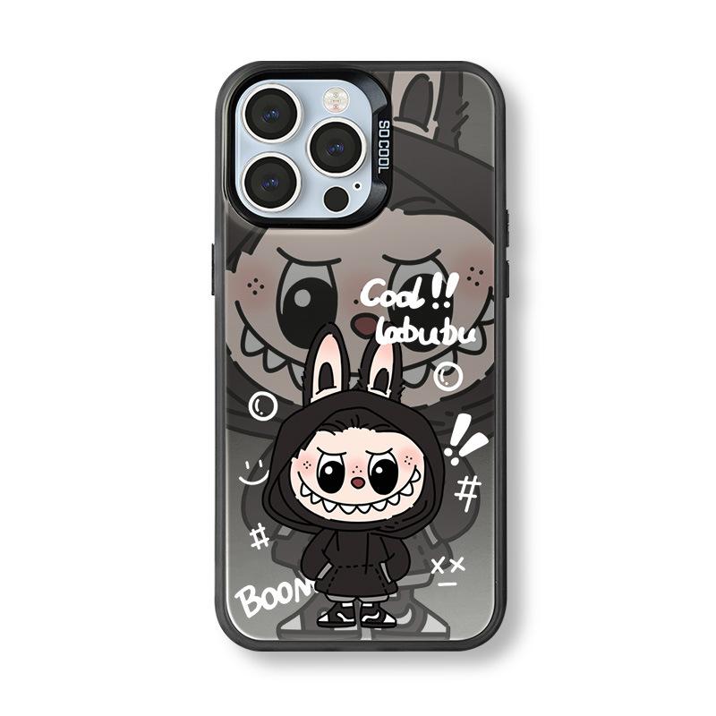 Applicable To Apple 15 Mobile Phone Case Labub IPhone14promax Cute 13 Pro Colored Silver Case 12 Huawei P70