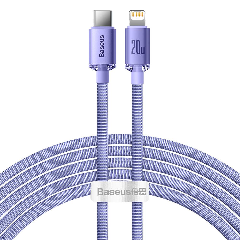 Baseus 2m USB-C to Lightning Cable, 20W Fast Charging, 480Mbps Data Transfer, Purple