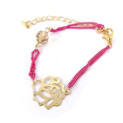 [K2829] - Designer-Armband 'Rosa Romantica' roségold