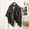 Winter Aztec Paisley Floral Fringe Viscose Shawl Scarf Lady High Quality Wrap Pashmina Stole Bufandas Muslim Hijab 180*90Cm