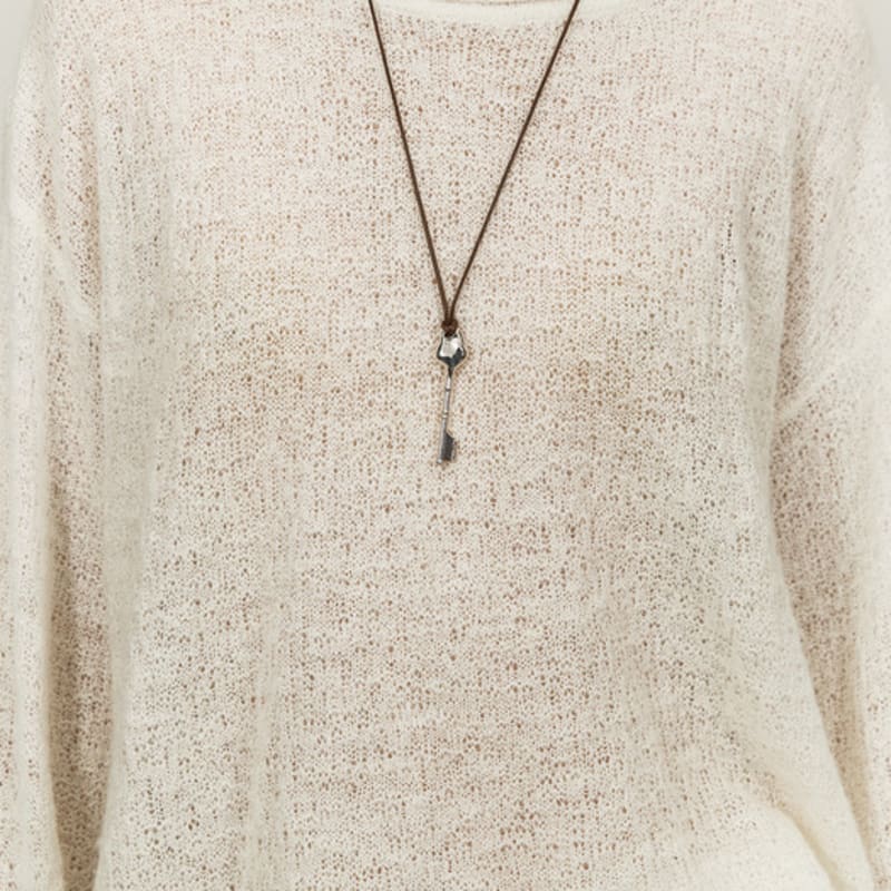 

SALTY PEBBLE [7th REORDER] KEYRING STRAP NECKLACE [BROWN] F