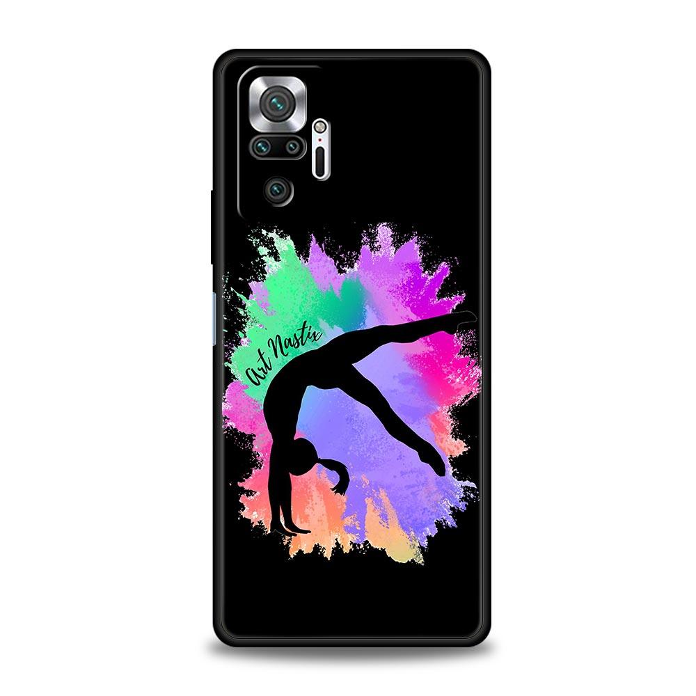 Phone Case For Xiaomi Redmi Note 14 13 12 5G 11 10 Pro Plus 4G 9S 9 14C 13C 12C 10C 9C 9A Soft TPU Cover Gymnastics water color