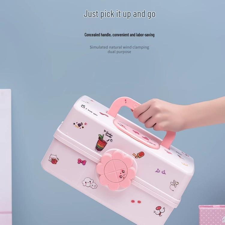 High Capacity Hair Accessories Kit: Elastic Bands, Clips, and Ornaments for Girls with Jewelry Storage Box