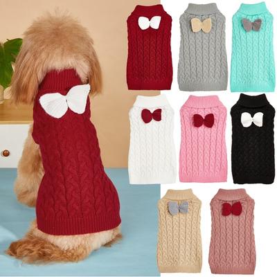 Haustier Hund Katze warme Winterkleidung Mantel Welpen Hund Strickpullover Pullover Pullover Weihnachten Party Mantel Bekleidung