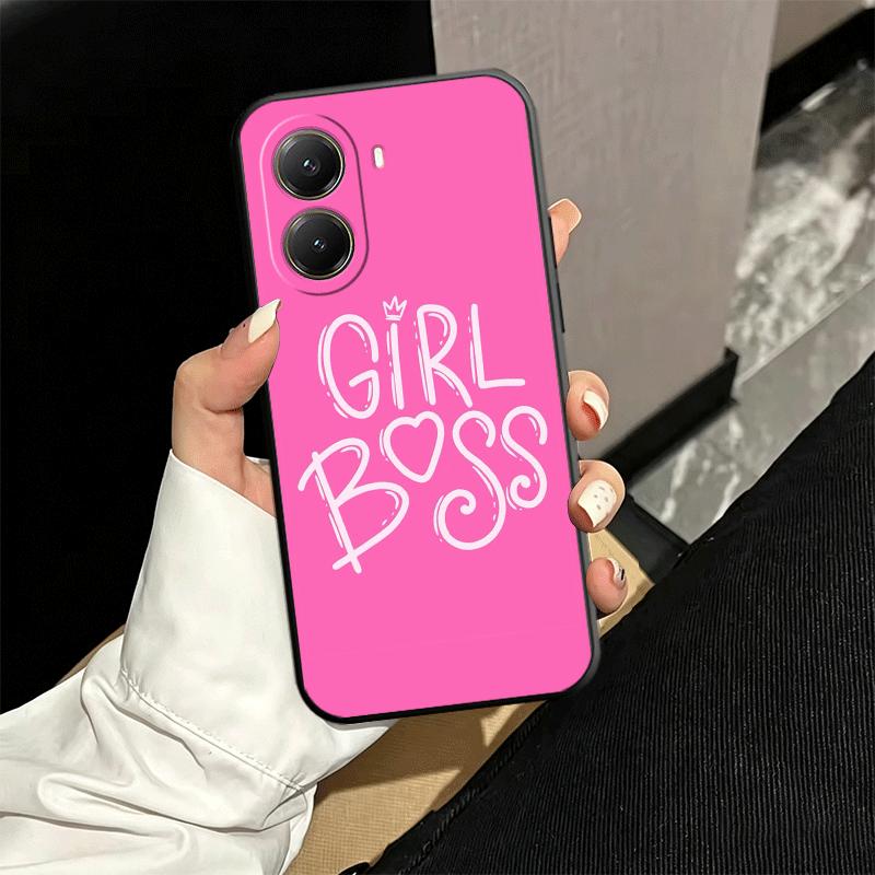 Girl Boss Lady Pink Weiche Handyhülle für Xiaomi Poco X5 X6 X7 X8 Pro Max X3 F7 F8 Ultra M8 M7 M6 M5 Redmi 15 15C 14C 13C 12C X4 F