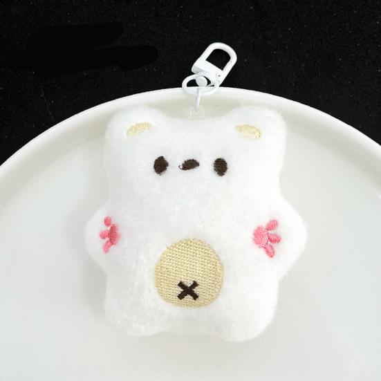Keychain Soft Plush Star Bear Pendant Cartoon Design Stress Relief Doll Key Holder Backpack Keys Bags Car Decoration