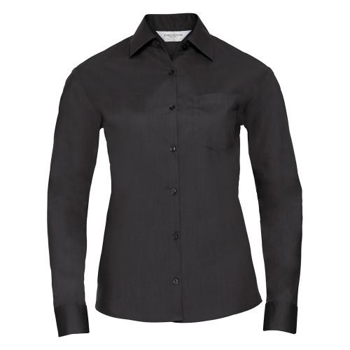 Russell Collection Womens/Ladies Classic Polycotton Easy-Care Long-Sleeved Shirt
