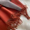 Keep it for yourself, feel soft sister scarf, women's winter versatile double-sided solid color scarf, long thickened warm shawl