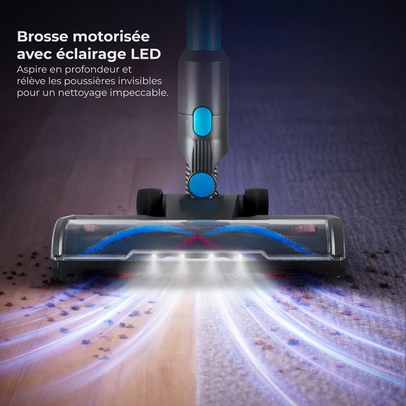 Vortex - F45 - Bleu - Aspirateur Balai Sans Fil - 450w - 55 Min