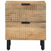 VidaXL Brown Bedside Table 40x33x46 Cm Solid Mango Wood, Bedside Cabinet, Bedroom Furniture, Table of 4017718