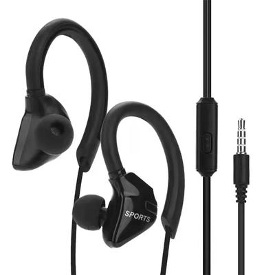 G3 IPX5 Voděodolná sportovní sluchátka s paměťovým drátem a mikrofonem 3,5 mm do uší, běžecká sluchátka s háčkem na uši, hudební sluchátka, mobilní stereo basy
