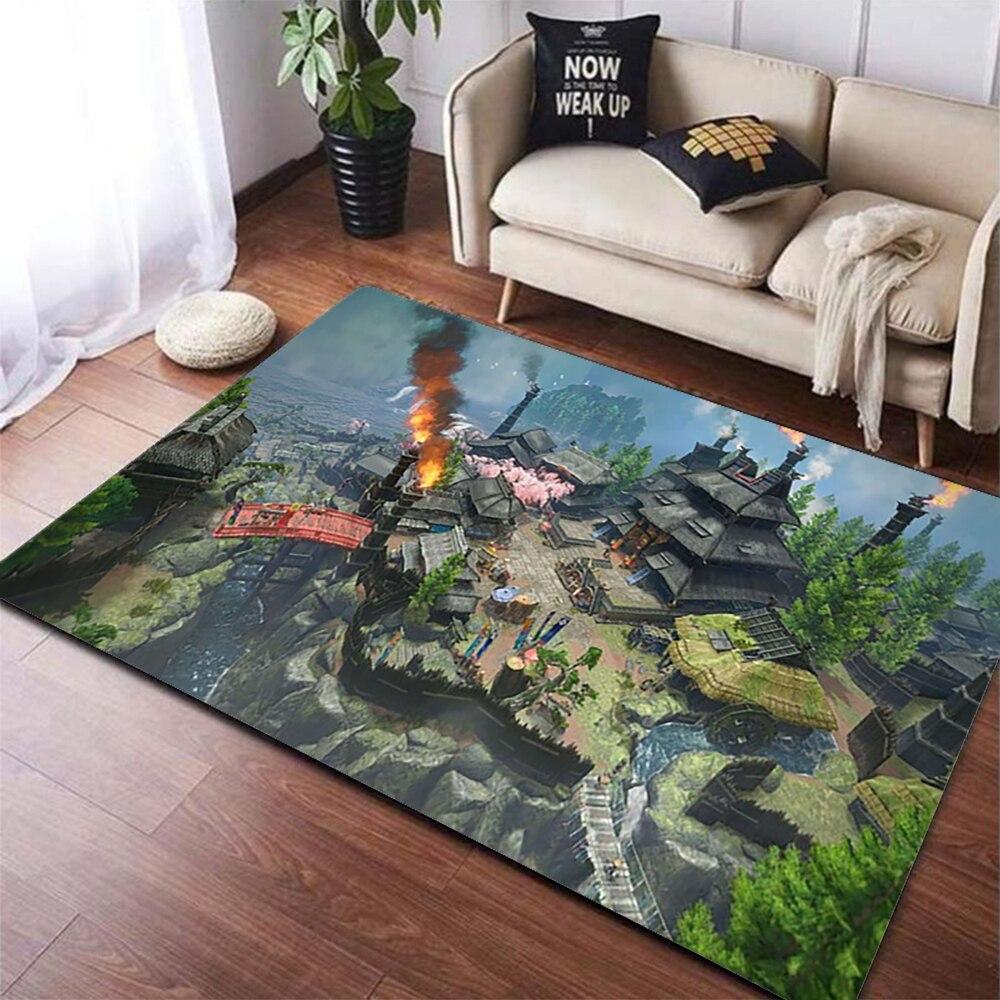 Monster Hunter Game Carpet Rug Play Mats Living Room Bedroom Carpets Child Play Lounge Doormat Fans Game Room Decor Gamer Gift