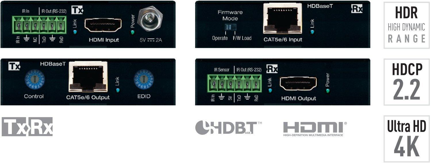 

Key Digital KD-X222PO HDBaseT 4K HDMI Extender Set with PoE, HDR & HDCP 2.2