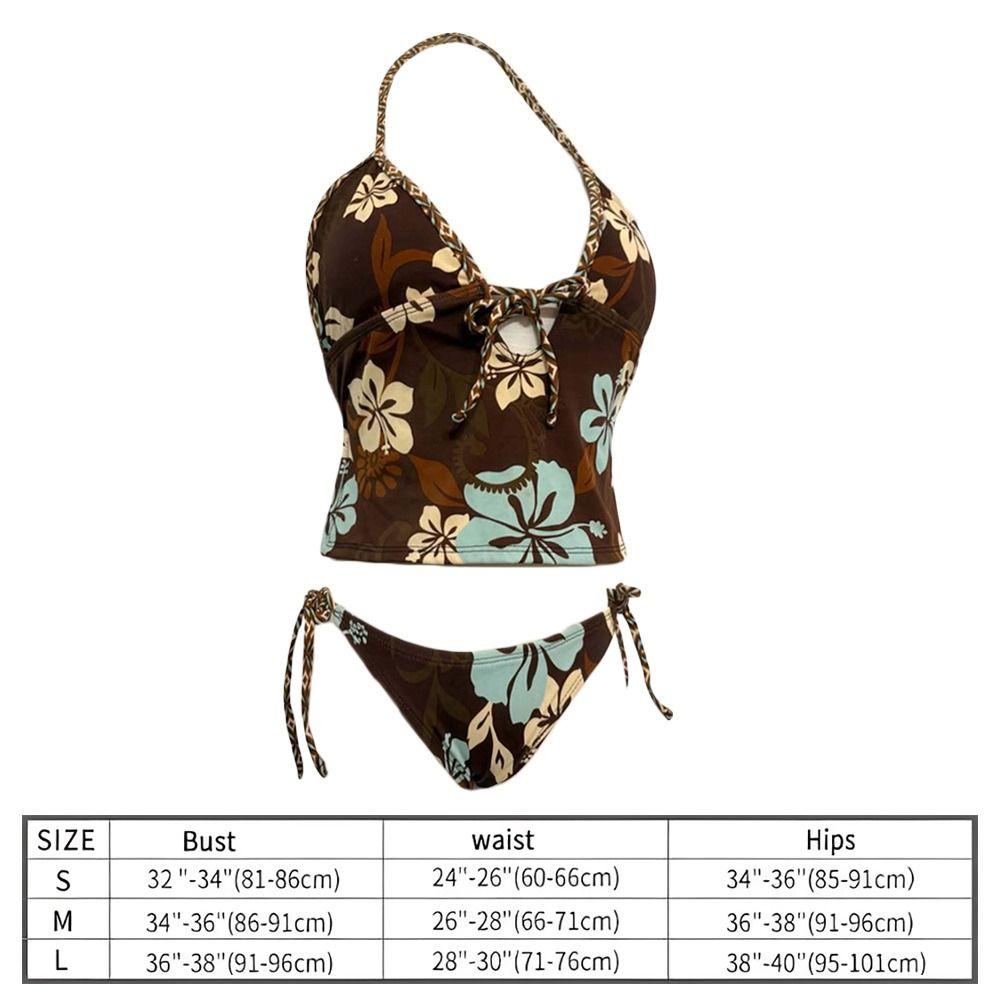 2Pcs/Set Fashion Summer Y2k Beach Bikini Harajuku Punk Women Swimsuit Casual Vintage Beachwear Beach