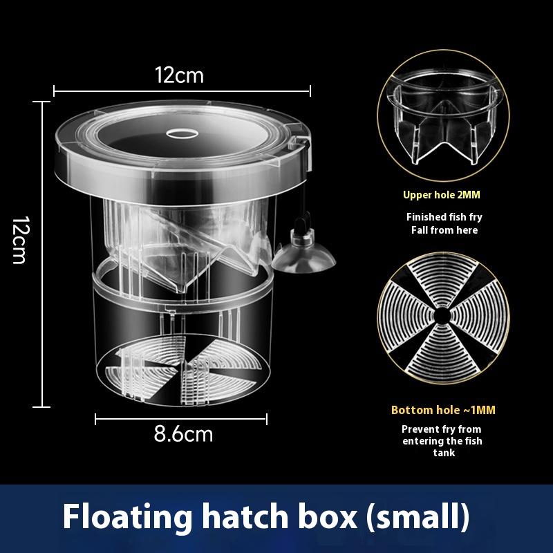 Floating Fish Breeding Isolation Box Aquarium Breeder Feeder Fish Tank Hatchery Incubator Fish Tank Transparent Incubator Box