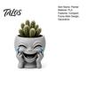 Cute Alien Planter Funny Face Planter, 3D Printed Novelty Plant Pot, Gray Head for Succulents Cacti Home Table Shelf Decoration Office Desk