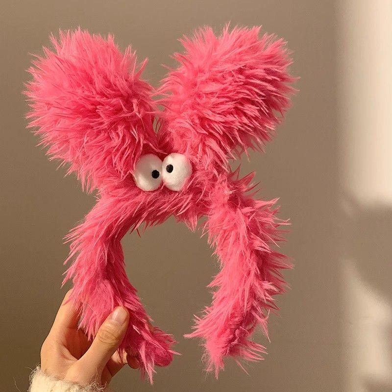 Cartoon Plush Headband: Cute Hair Accessory for Women & Kids, Perfect for Face Washing