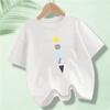 New Summer Kids Clothes Funny Astronaut Print Cartoon T Shirt Streetwear Cotton Tops Children Boys Clothes Short Sleeve Tees
