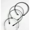 Wave Headband Non-slip Black Wire Hairband Spring Design 4P (4 Types)