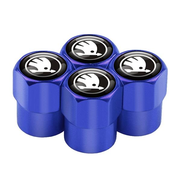 2026 Horké 4ks Krytky ventilků pneumatiky auta Kryt stonku ventilku Prachovka Příslušenství Pro Skoda Kodiaq Octavia 2 3 Yeti Karoq Rapid Fabia Ka