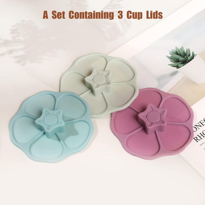 Silicone Cup Lid Sealed Creative Cup Lid Mug Glass Ceramic Cup Dust-proof Nordic Cup Lid Bowl Covers Drinkware Kitchen Dining
